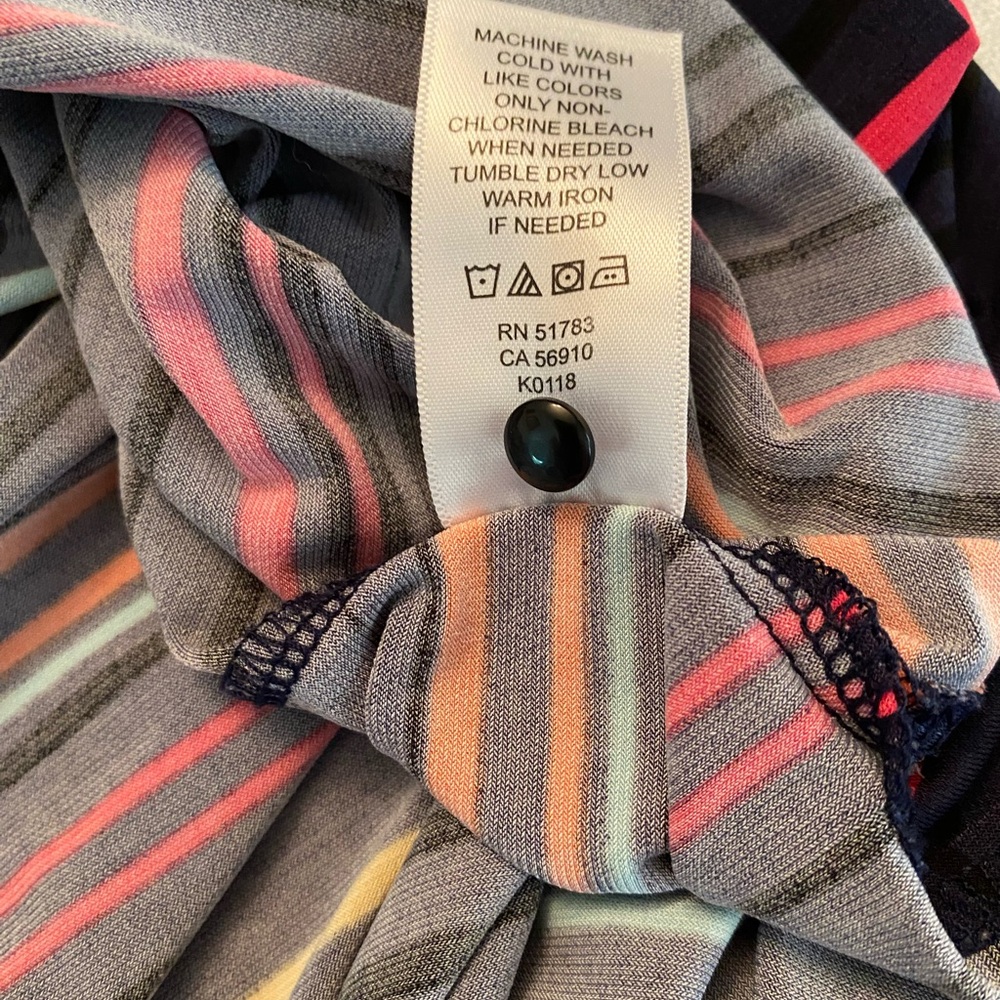 Maurice’s Women’s Multi Color Stripes Navy Sleeveless Maxi Dress 3X - Picture 10 of 11